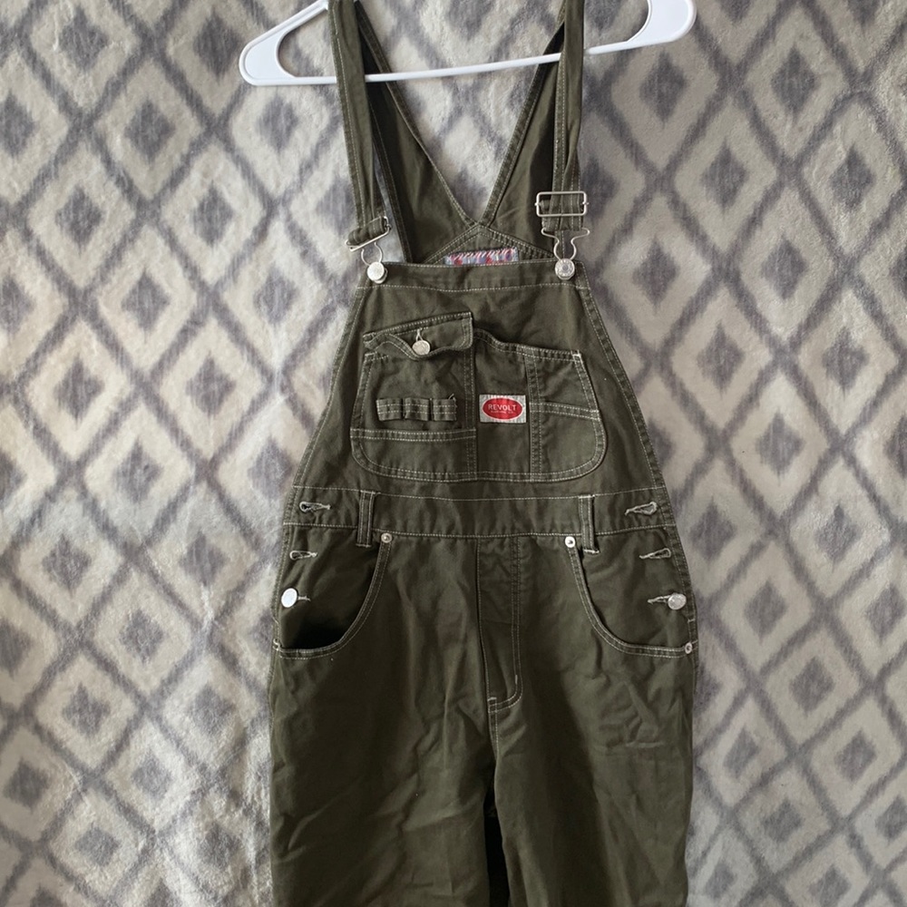 Revolt dark green overalls
